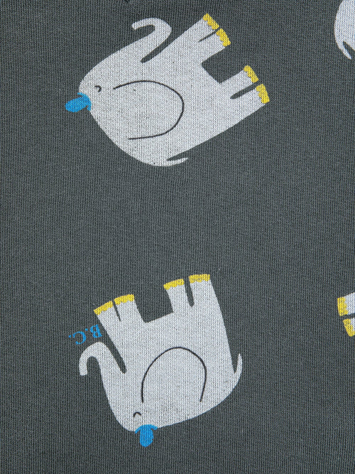 Sweat à capuche zippé sur l'ensemble de l'éléphant