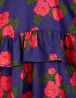Roses aop woven frill dress
