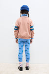 Blue dog stripes sweatshirt