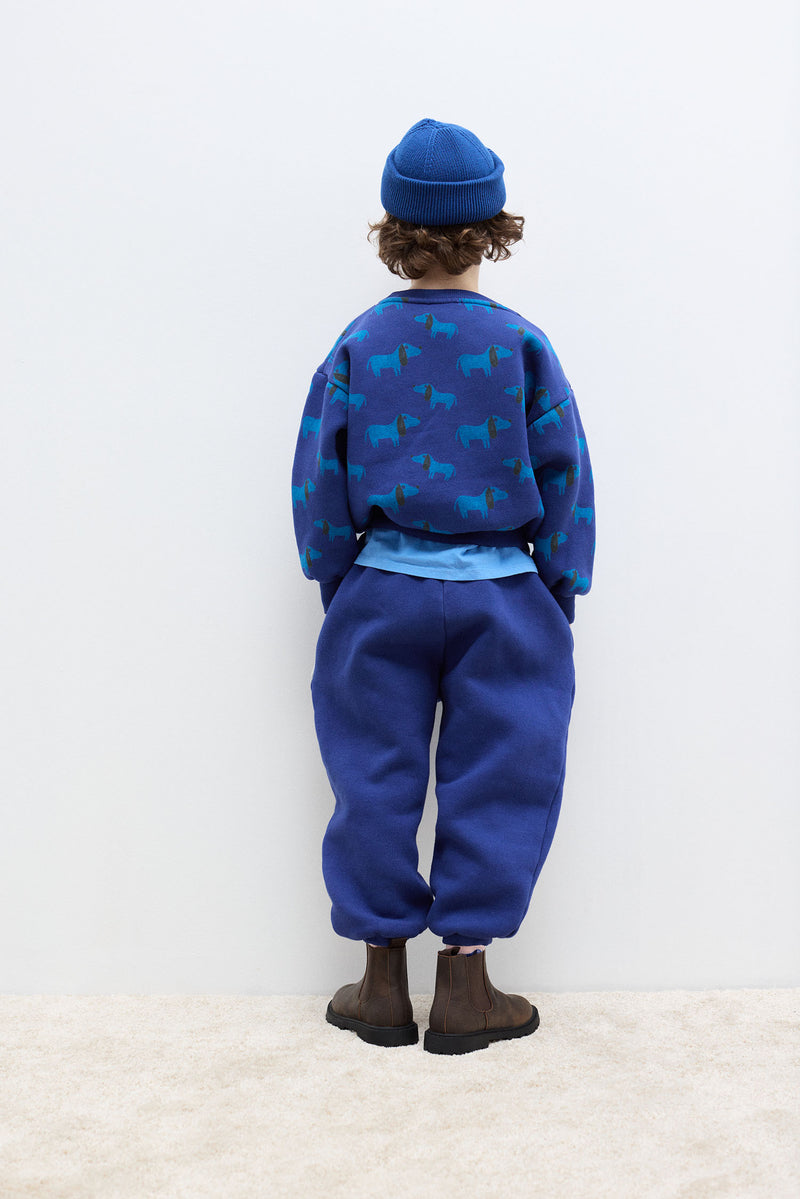 Pantalon de survêtement brodé Blue dog 