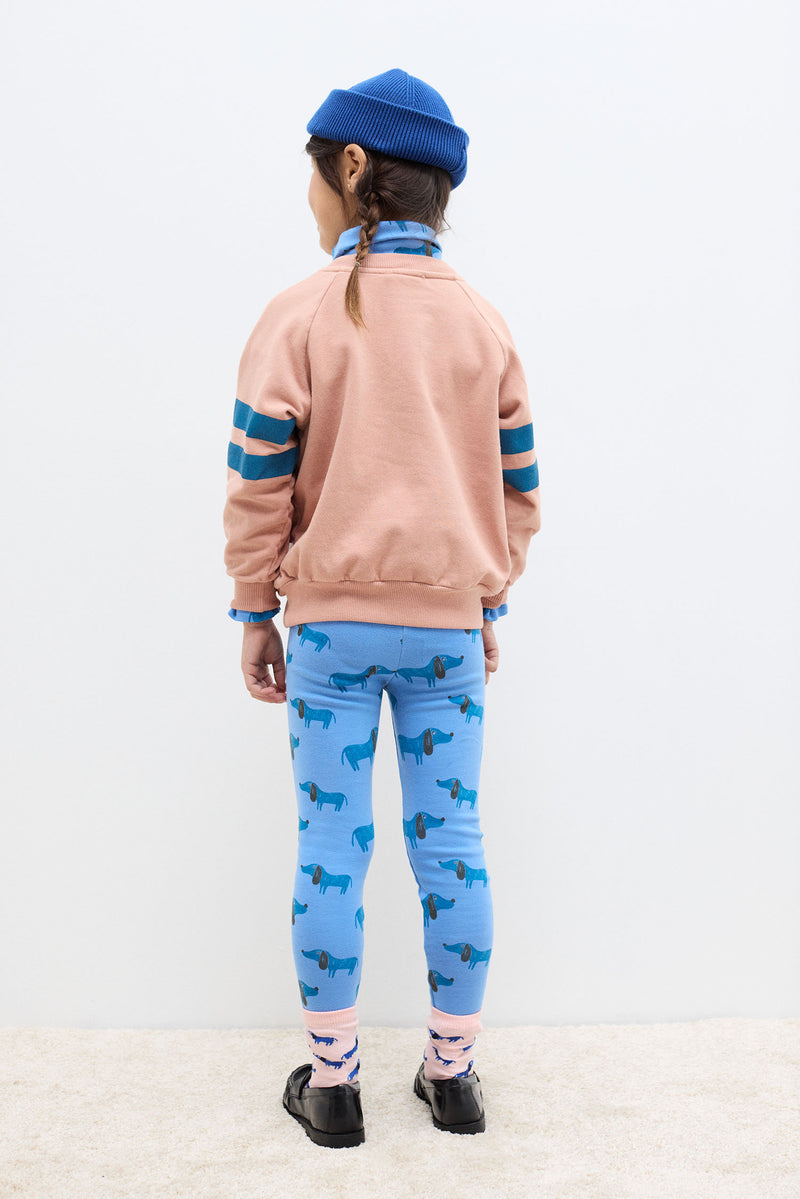 Blue dog stripes sweatshirt