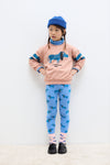 Blue dog stripes sweatshirt