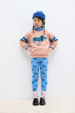 Blue dog stripes sweatshirt