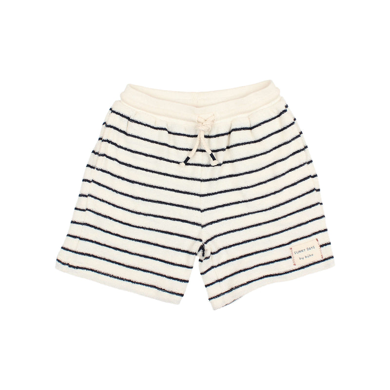 Terry stripes shorts