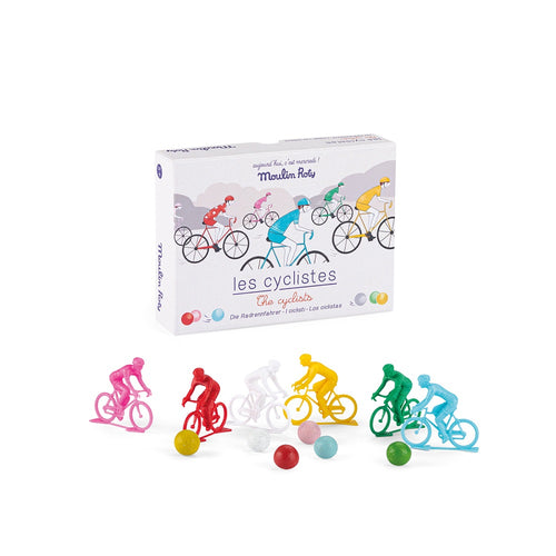 Aujourd'hui c'est mercredi Cyclists with marble game