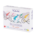 Cyclists with marble game