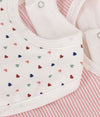 Pack of 2 cotton baby hearts bibs