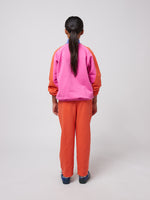 Smiling color block 1/4 zipped sweatshirt