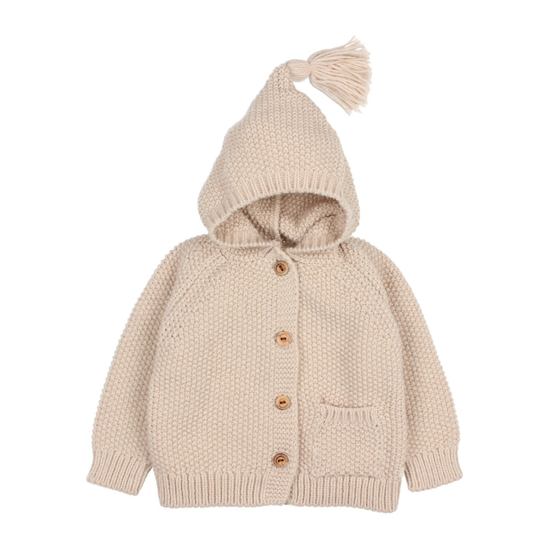 Baby hood cardigan