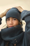 Knitted endless scarf