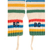 Tic Tac Toe knitted striped mittens