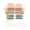 Tic Tac Toe knitted striped mittens