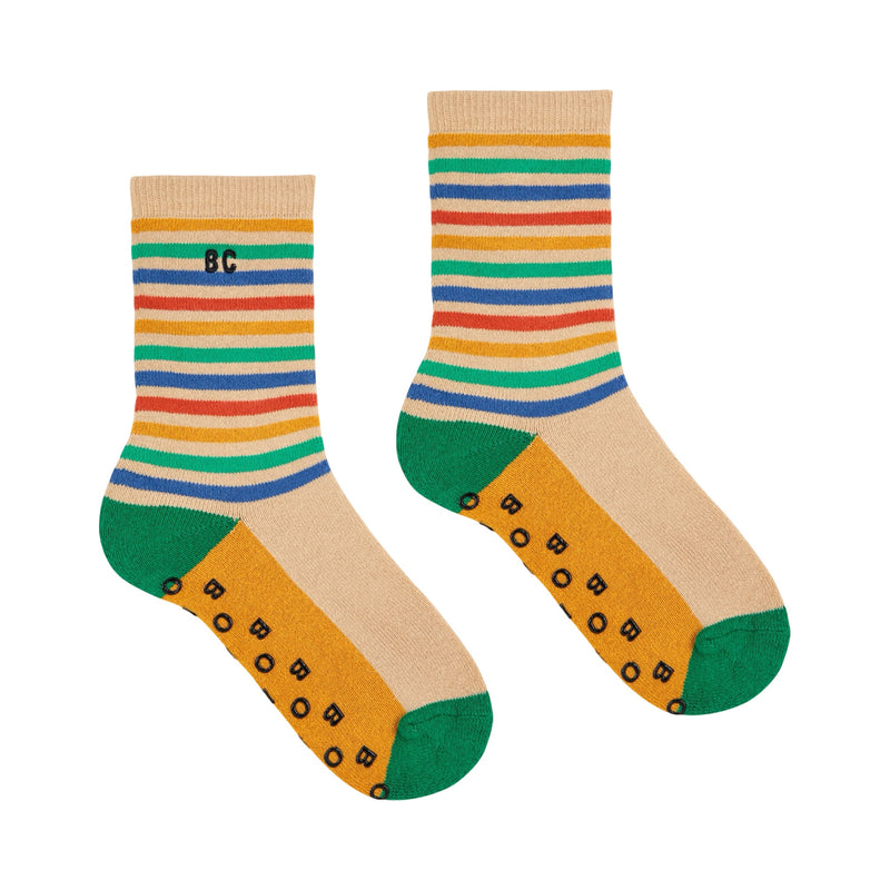Chaussettes antidérapantes à rayures