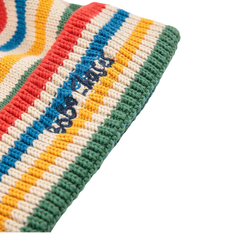 Tic Tac Toe knitted striped beanie