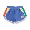 Smiling color block terry cloth shorts