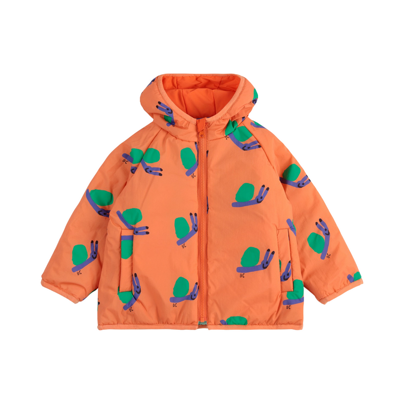 Color block reversible light anorak