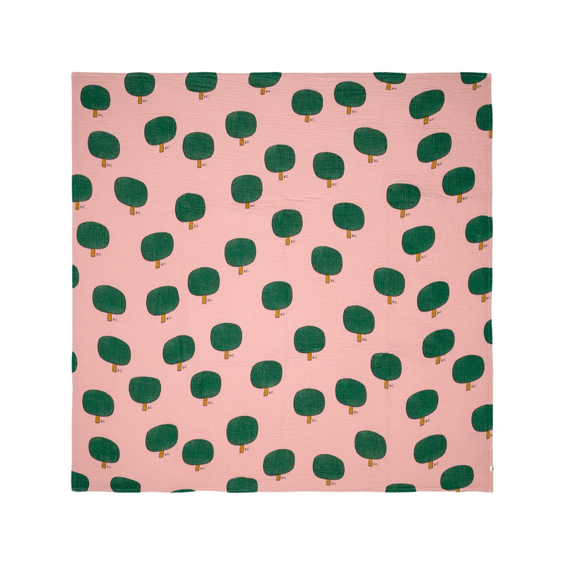 Green tree all over muslin