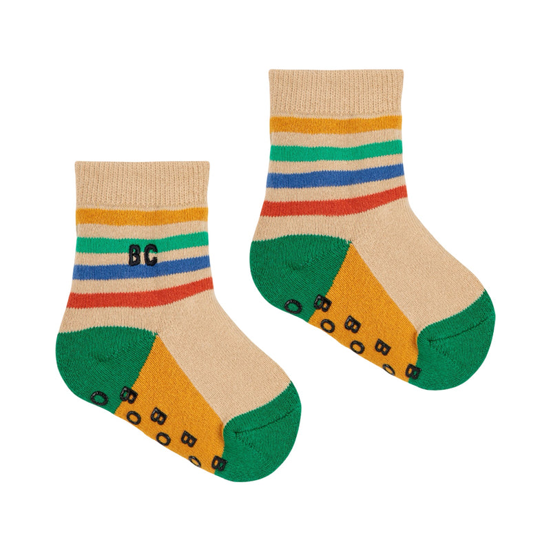 Chaussettes antidérapantes à rayures