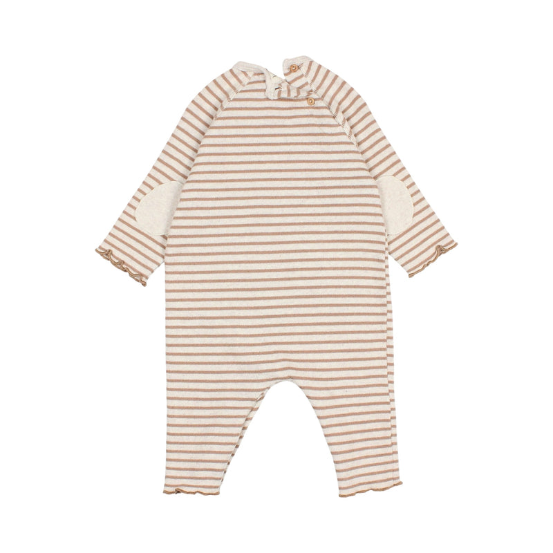 Combinaison en jersey doux à rayures pour bébé