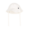 Babies' white twill sun hat