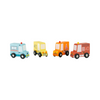 Avenue du Moulin Set of 4 wooden trucks