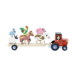 Stacking tractor, trailer & animals