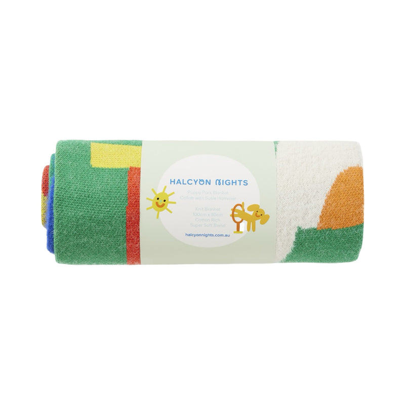 Puppy park baby blanket