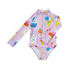 Long sleeve zip bather sundae fun day