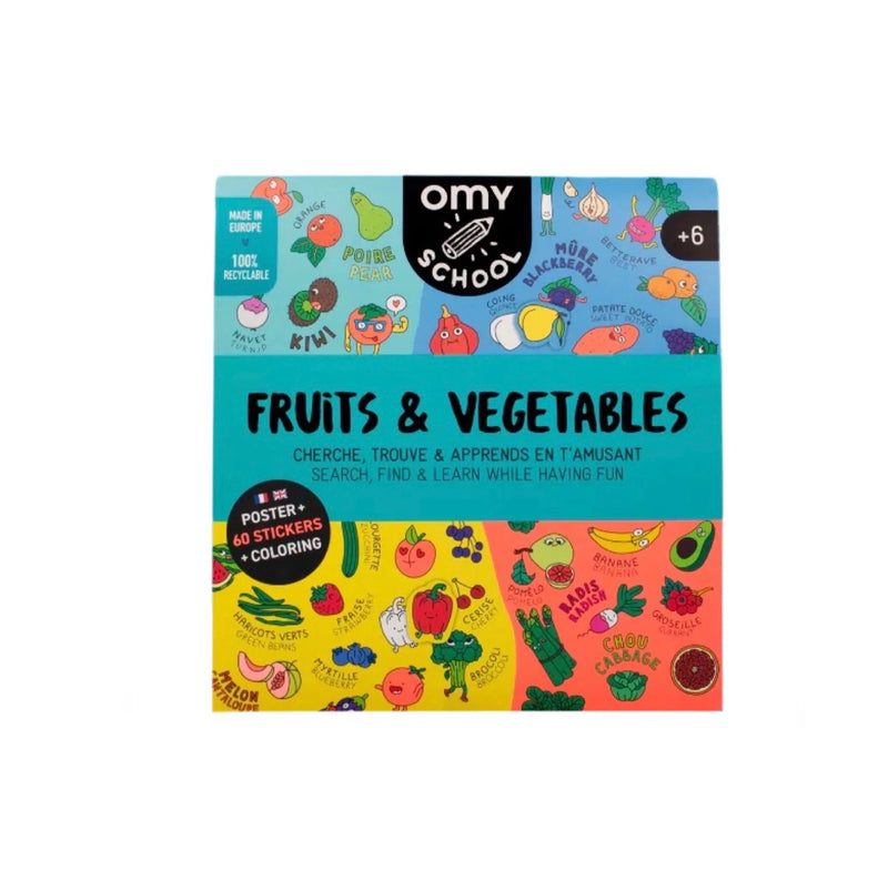 Fruits and vegetable sticker poster