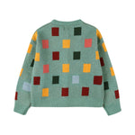 Square block cardigan
