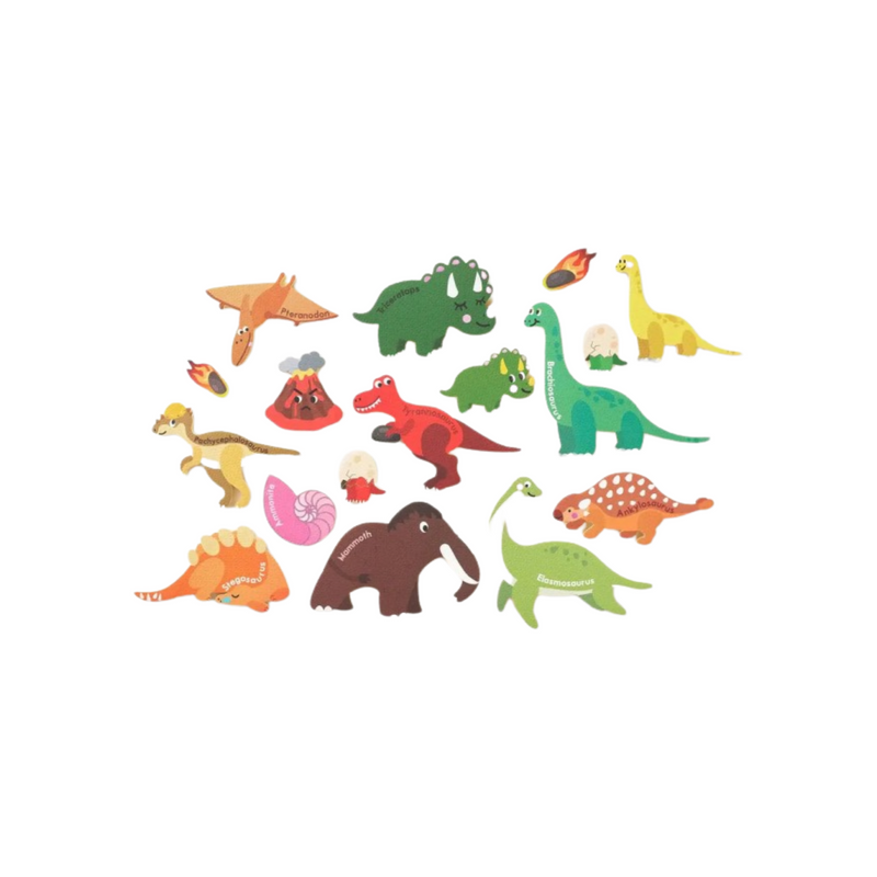 Dinosaurs creative play bath foam stickers