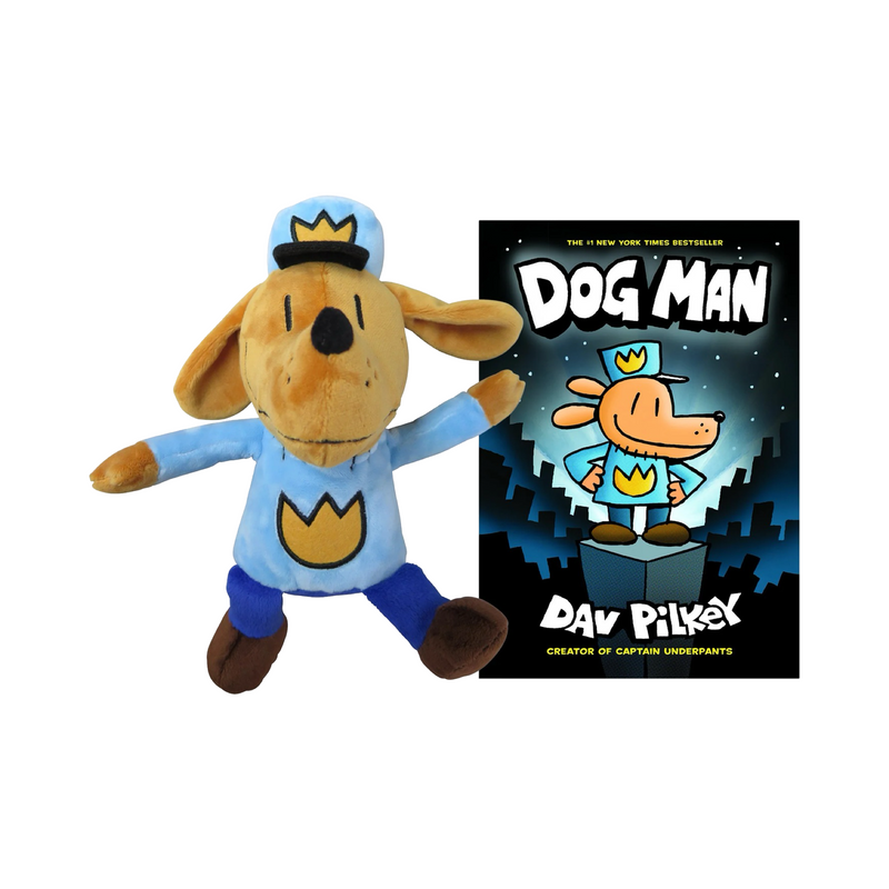 Peluche et livre Dog man