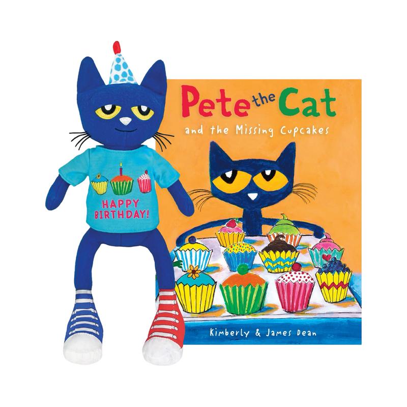 Pete the cat birthday party doll and book