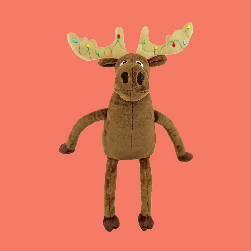 Elmore the Christmas moose doll and book