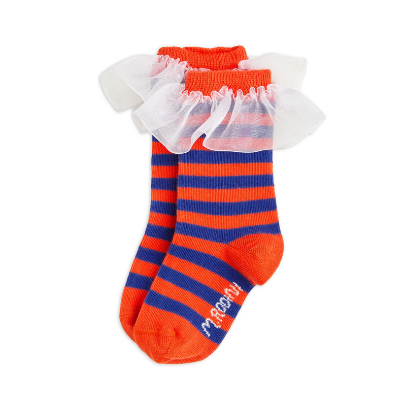 Stripe frill 1-pack socks