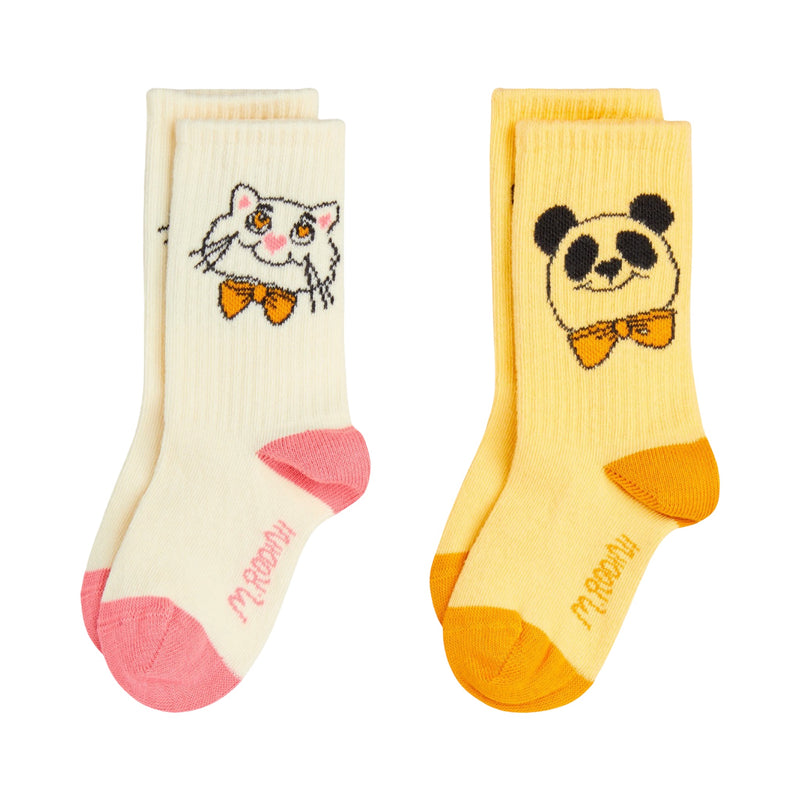 Cat & panda 2-pack socks