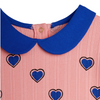 Outlined hearts short sleeve dress