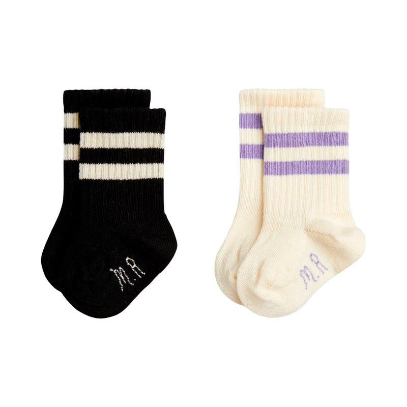 Stripe 2-pack baby sock