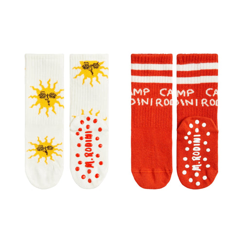 Sun 2-pack anti-slip socks