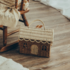 Rattan gingerbread casa clutch