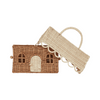 Rattan gingerbread casa clutch