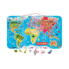 Magnetic world map puzzle