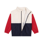 Colour block printed windbreaker