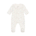 Babies' floral cotton pyjamas with a collar