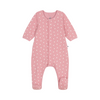 Babies' bodyjama in small heart print tube knit