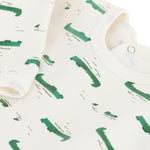 Babies' brushed fleece crocodile print pyjama