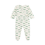 Babies' brushed fleece crocodile print pyjama