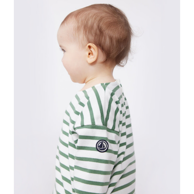 Babies's long-sleeved cotton Breton top