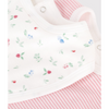 Set of 2 printed cotton baby floral bibs