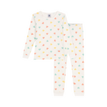 Children's snug-fitting cotton heart print pyjamas